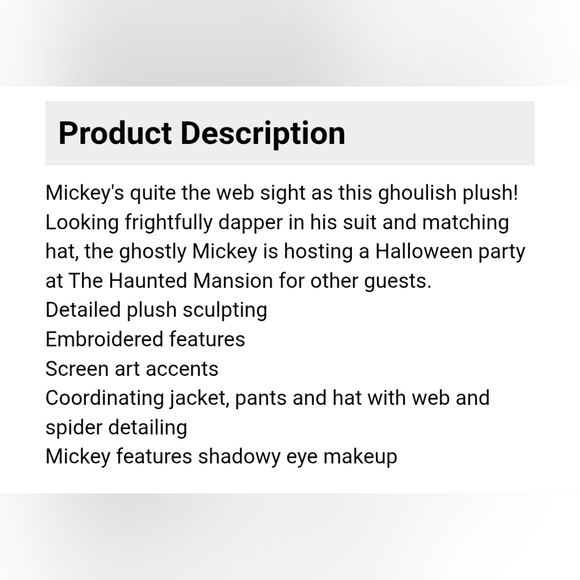 Disney's Haunted Mansion Mickey 2022 NWT - Picture 4 of 5